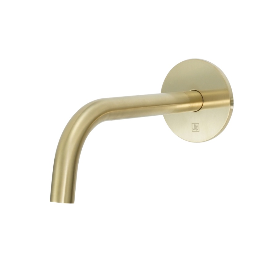 Product Cut out image of the JTP Vos Brushed Brass Slim Bath/Basin Spout